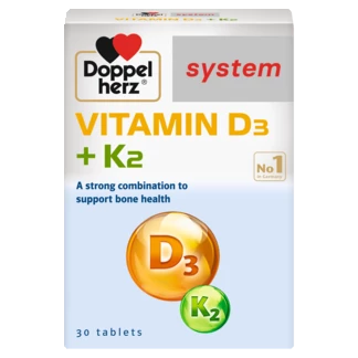 Doppelherz system Vitamin D3 + K2 front view