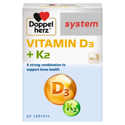 Doppelherz system Vitamin D3 + K2 front view