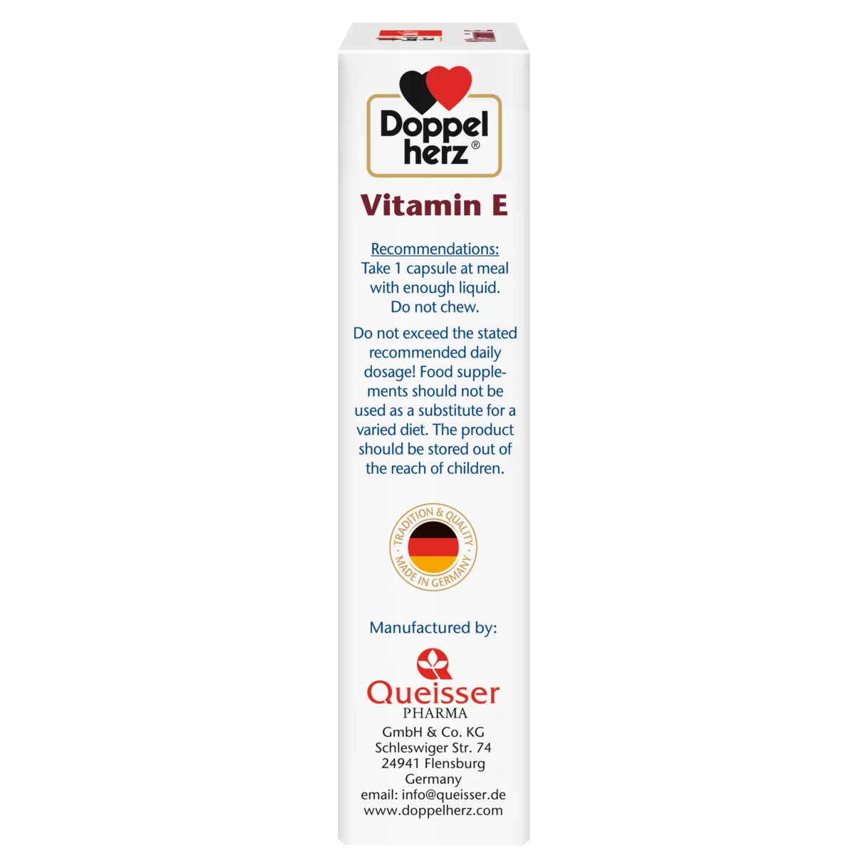 Doppelherz aktiv Vitamin E side view left