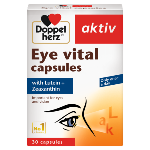 Illustration of the product packaging  Eye Vital capsules front view