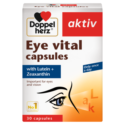 Illustration of the product packaging  Eye Vital capsules front view