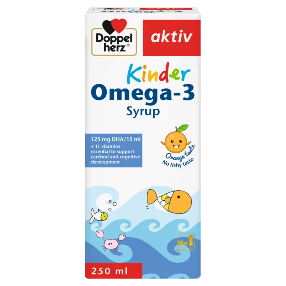 Doppelherz aktiv Kinder Omega-3 Syrup front view