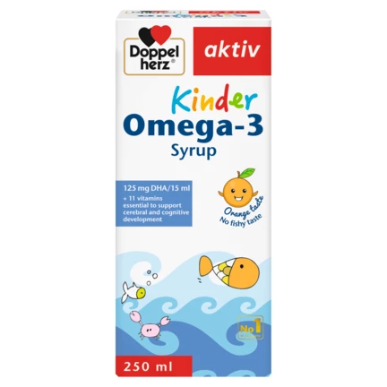 Doppelherz aktiv Kinder Omega-3 Syrup front view