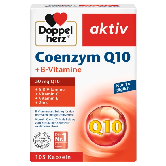 Doppelherz aktiv Coenzym Q10 +B-vitamins  front view