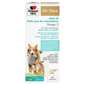 Doppelherz for animals Joint Oil Omega-3 for cats and dogs front view