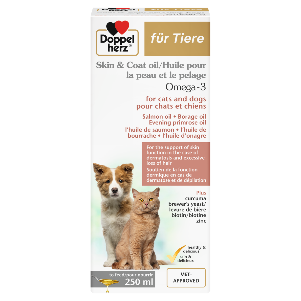Skin Coat Oil Omega 3 for cats and dogs