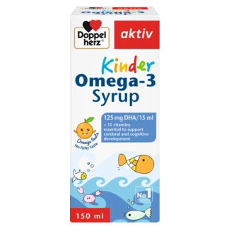 Doppelherz aktiv Kinder Omega-3 Syrup front view
