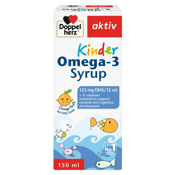 Doppelherz aktiv Kinder Omega-3 Syrup front view
