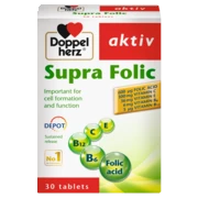 Doppelherz aktiv Supra Folic + B-Komplex  front view