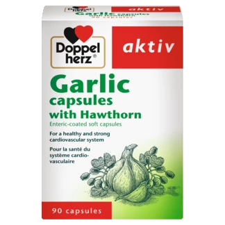 Garlic capsules front view