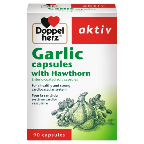 Garlic capsules front view