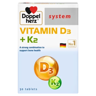 Doppelherz system VITAMIN D3 + K2 front view