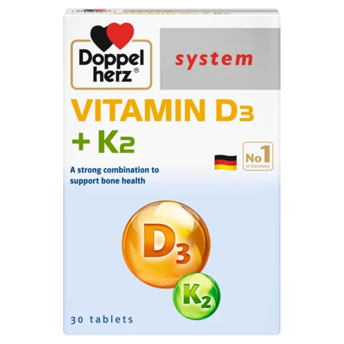 Doppelherz system VITAMIN D3 + K2 front view