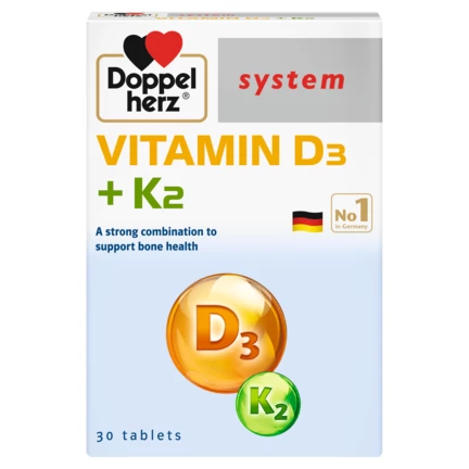 Doppelherz system VITAMIN D3 + K2 front view
