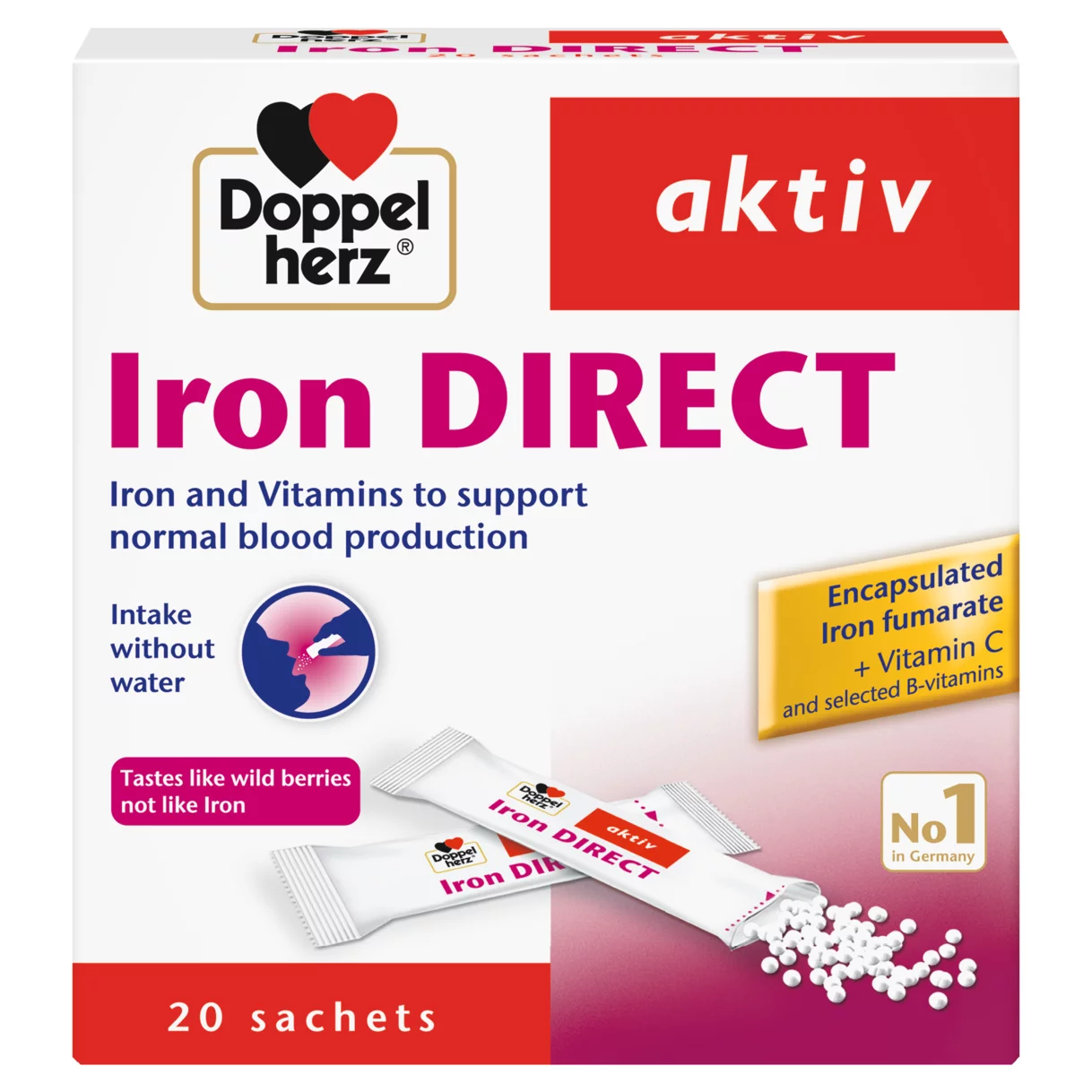 Doppelherz aktiv Iron DIRECT front view